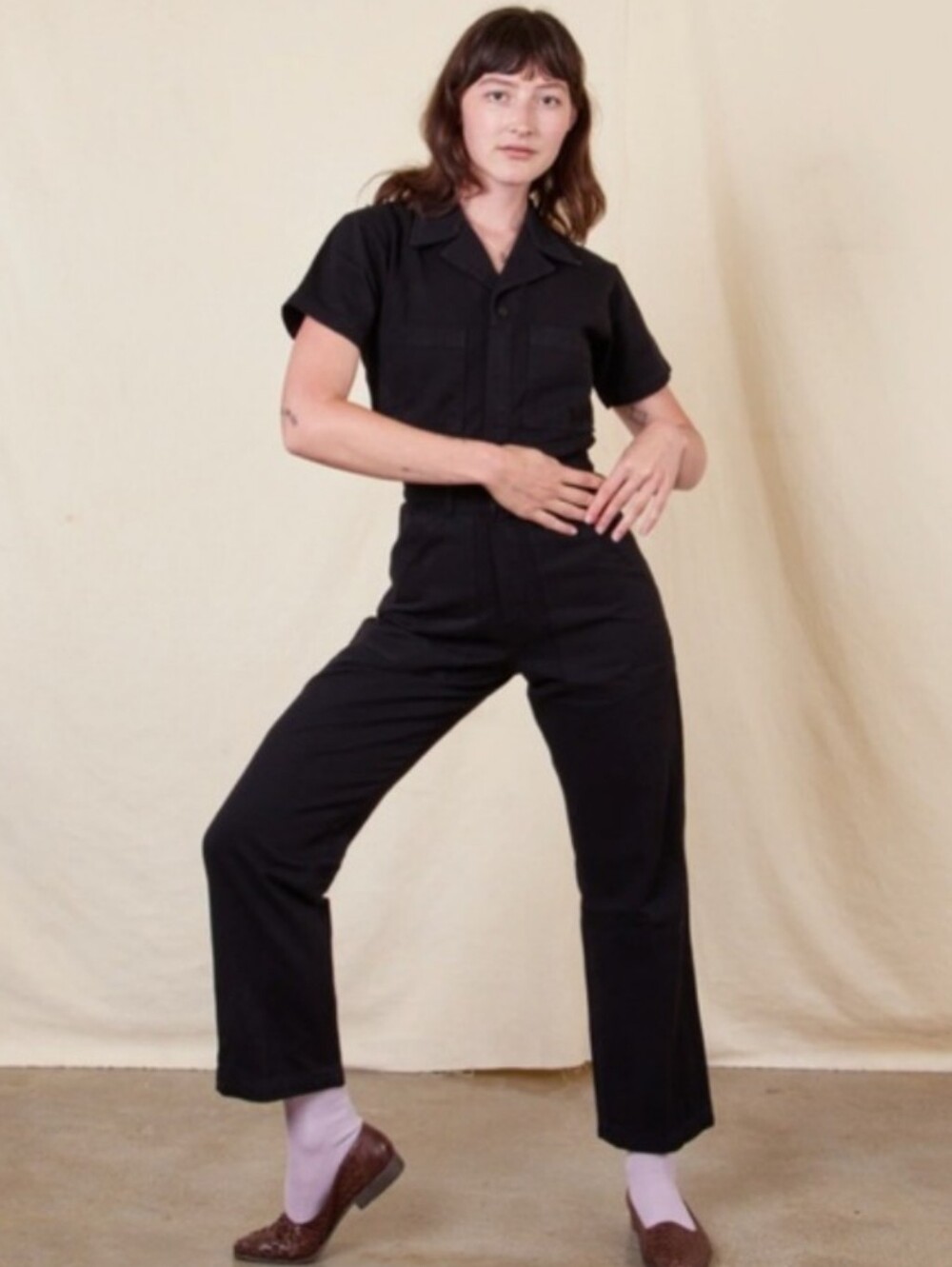Big Bud Press Jumpsuit Black Short Sleeve Small Made In US